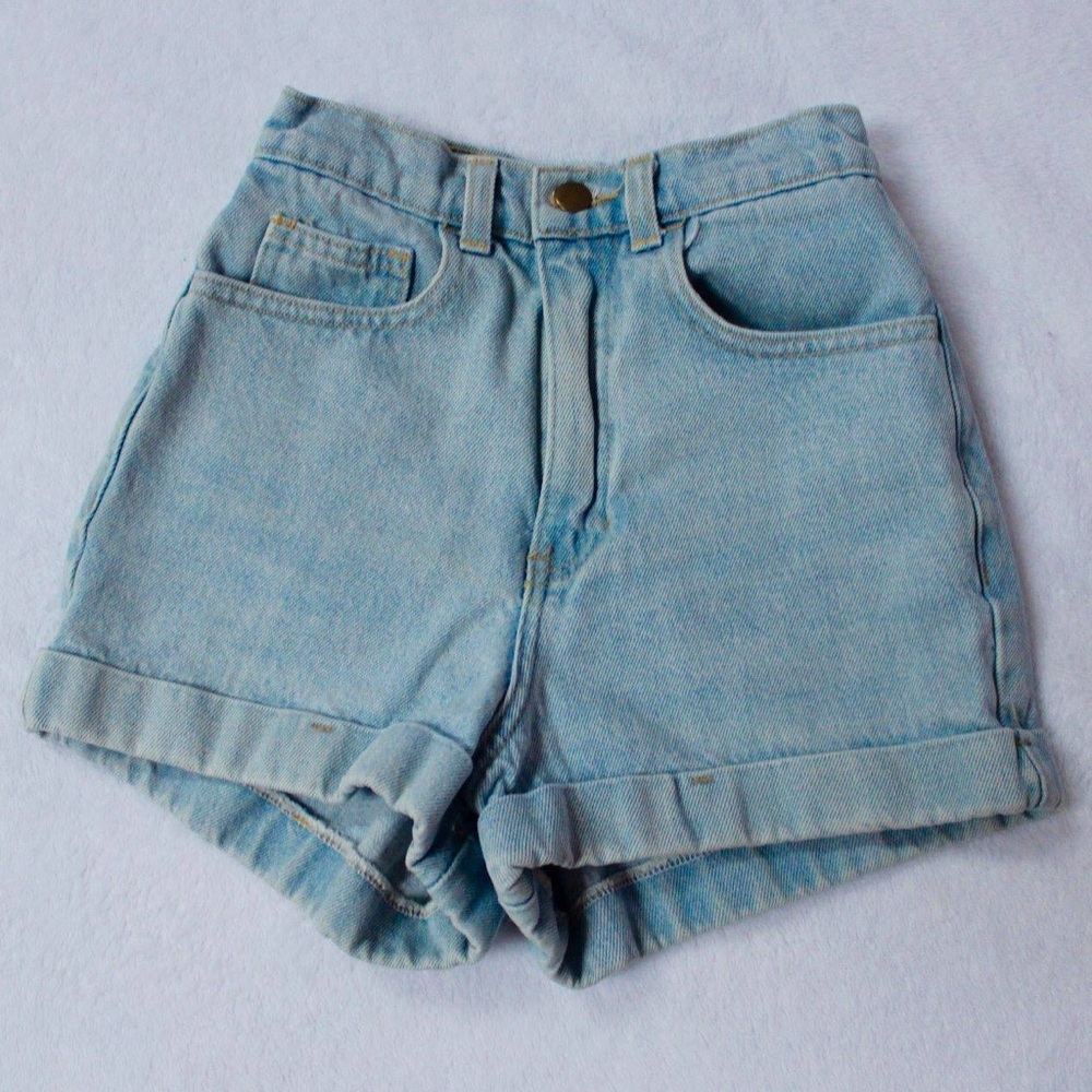 American Apparel High Waisted Jean Shorts